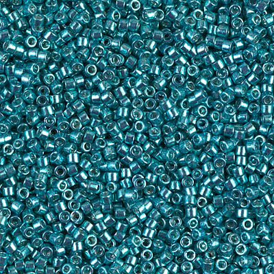 Galvanized Dark Aqua Dyed Miyuki Delica Beads 11/0