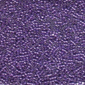 Galvanized Purple Dyed Miyuki Delica Beads 11/0