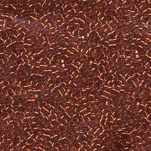 Silver-Lined Copper Dyed Miyuki Delica Beads 11/0
