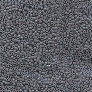 Dyed Opaque Gray Miyuki Delica Beads 11/0