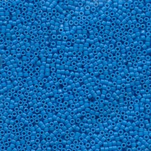 Dyed Opaque Capri Blue Miyuki Delica Beads 11/0