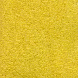Matte Transparent Yellow Miyuki Delica Beads 11/0