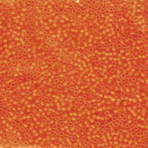 Matte Transparent Orange Miyuki Delica Beads 11/0