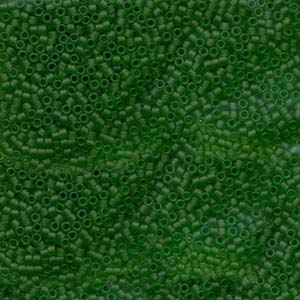 Matte Transparent Green Miyuki Delica Beads 11/0