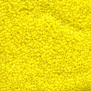 Matte Opaque Yellow Miyuki Delica Beads 11/0