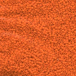 Matte Opaque Orange Miyuki Delica Beads 11/0