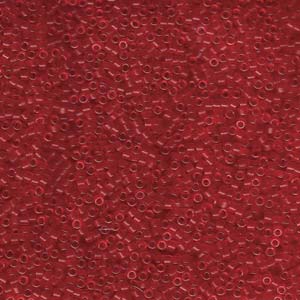 Dyed Matte Transparent Red Miyuki Delica Beads 11/0