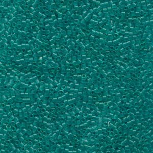 Dyed Matte Transparent Turquoise Miyuki Delica Beads 11/0