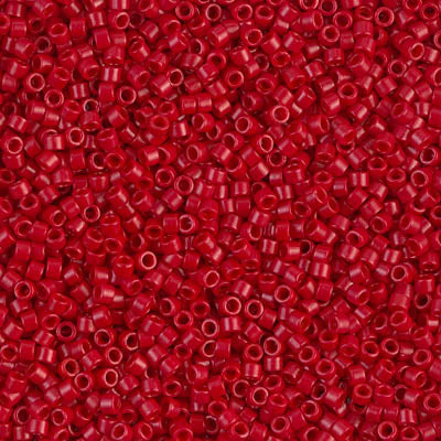 Dyed Opaque Red Miyuki Delica Beads 11/0