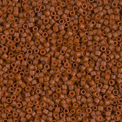 Dyed Semi-Frosted Opaque Sienna Miyuki Delica Beads 11/0