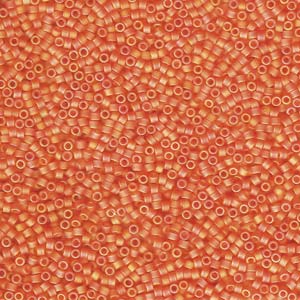 Matte Orange AB Miyuki Delica Beads 11/0
