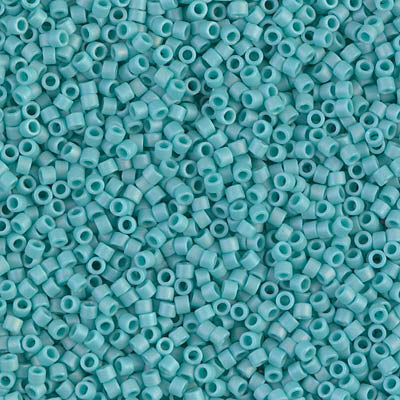 Matte Opaque Turquoise Miyuki Delica Beads 11/0