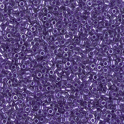 Sparkling Purple Lined Miyuki Delica Beads 11/0