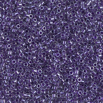 Sparkling Violet Lined Crystal Miyuki Delica Beads 11/0