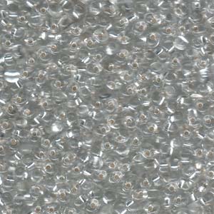 A Pile of Transparent Silver-Lined Clear Drop Beads