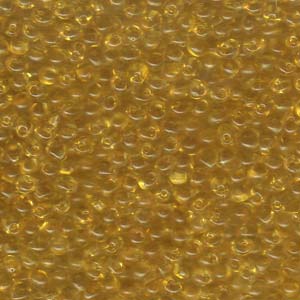 A Pile of Transparent Light Amber Drop Beads