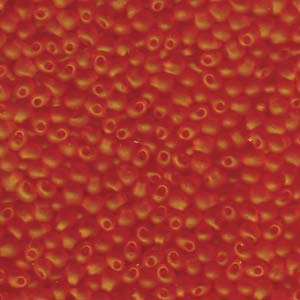 A Pile of Matte Transparent Orange Drop Beads