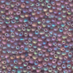 A Pile of Matte Transparent Light Amethyst Drop Beads