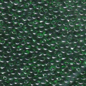 A Pile of Transparent Green Drop Beads