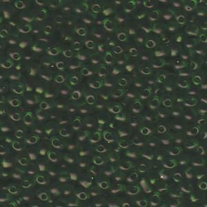 A Pile of Matte Transparent Green Drop Beads