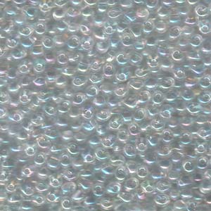 A Pile of Transparent Crystal AB Drop Beads