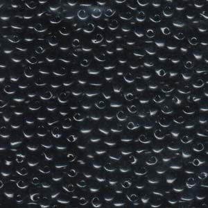 A Pile of Opaque Black Drop Beads