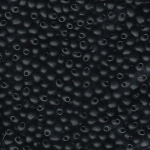 A Pile of Matte Black Drop Beads