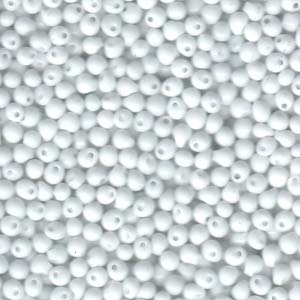 A Pile of Opaque White Drop Beads