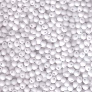 A Pile of Matte White Drop Beads