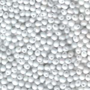 A Pile of Opaque Frosted White Drop Beads