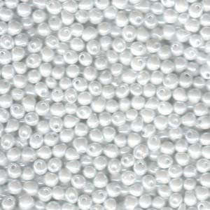 A Pile of White Pearl Drop Beads