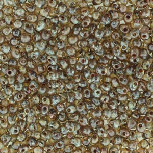 A Pile of Transparent Light Smoky Topaz Drop Beads
