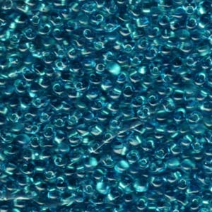 A Pile of Sparkling Aqua Green Aqua Drop Beads