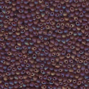 Matte Transparent Light Brown AB Miyuki Drop Beads 2.8mm