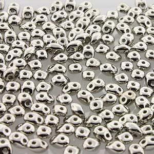 Nickel Plated Superduo Beads