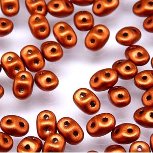 Crystal Bronze Fire Red Superduo Beads