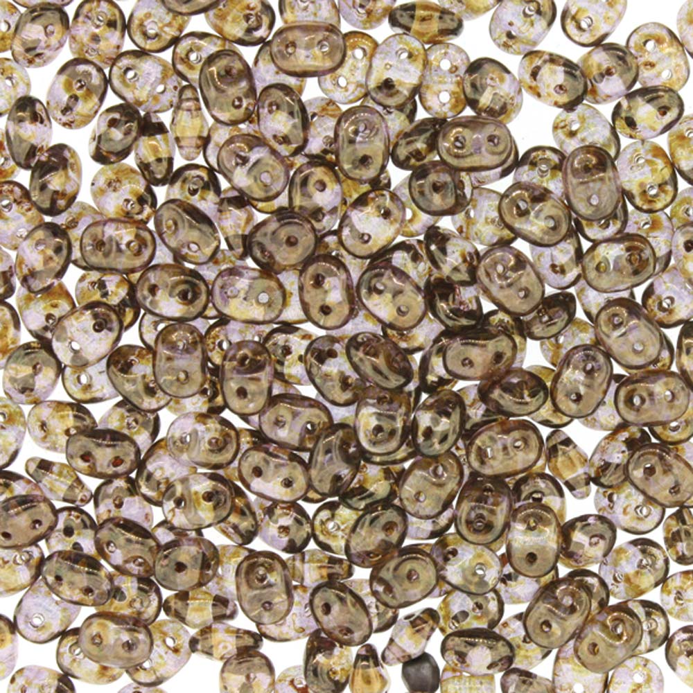 Crystal Senegal Brown / Violet Superduo Beads