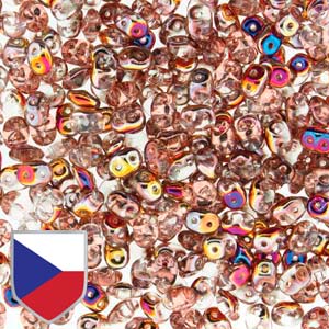 Crystal Sliperit Superduo Beads w/ Czech Shield