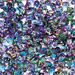 Crystal Magic Blue-Pink Superduo Beads