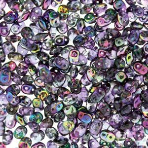 Crystal Magic Violet-Grey Superduo Beads
