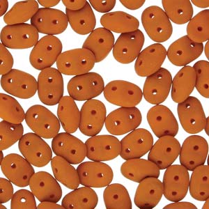 Matte Velvet Carrot Superduo Beads