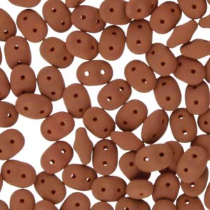 Matte Velvet Brick Superduo Beads