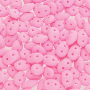Bondeli Matte Soft Pink Superduo Beads