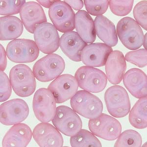 Chalk Lilac Luster Superduo Beads