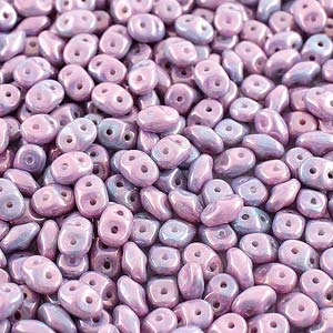 Nebula Chalk Superduo Beads