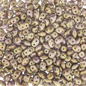 Chalk Senegal Brown- Purple Superduo Beads