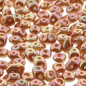 Chalk Full Apricot Superduo Beads