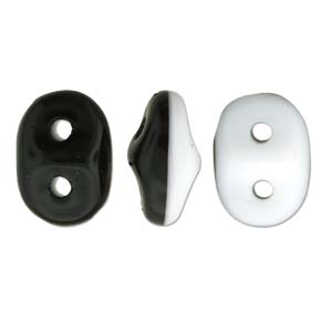 Duets Black/White Opaque Superduo Beads
