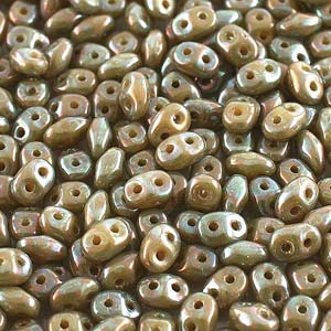 Nebula Beige Superduo Beads