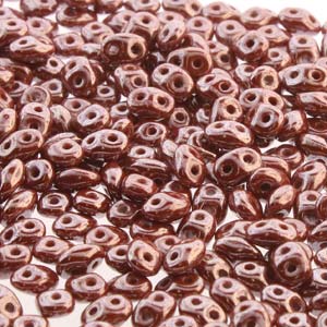 Umber Opaque Luster Superduo Beads
